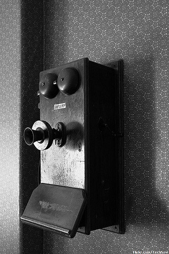 Wall phone in the kitchen